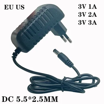 1GB AC / DC Adapteris: DC 3 V 0.5 A 1A 2A 3A AC 100-240V Pārveidotājs strāvas Adapteris 5Volt 1000MA Strāvas Padeve Lādētājs ES MUMS Plug