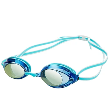 3X Profesionālu Peldēšanas Brilles Bērniem, Pieaugušajiem Sacīkšu Spēle Peldēšana Anti-Miglas Brilles Peldēšanas Brilles Ezers Zils