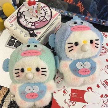 Sanrio Hangyodon Plīša Lelle Bērniem Cute Karikatūra Kawaii Anime Hello Kitty Ekstrūzijas Burbulis Bērniem Studentu Rotaļlietas Dzimšanas dienas Dāvanas