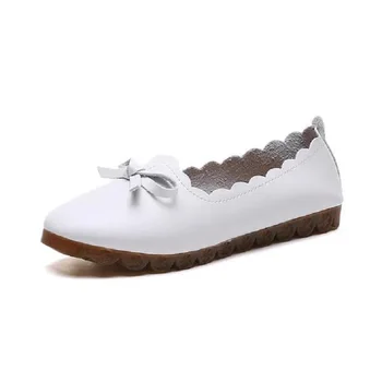 Cresfimix Zapatos Mujer De Sieviešu Modes Baltu Pu Ādas Kārtu Toe Pavasara Paslīdēt uz Līdzenas Mokasīni Dāma Gadījuma Brūnas Kurpes A9713