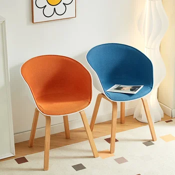 Mūsdienu Ziemeļvalstu Dzīvojamā Istabā, Ēdamistabas Krēsls Relaksējošu Luksusa Masīvkoka Kāju Vienkāršu Ēdamistabas Krēsls Dizainers Sandalye Sadzīves Priekšmeti,
