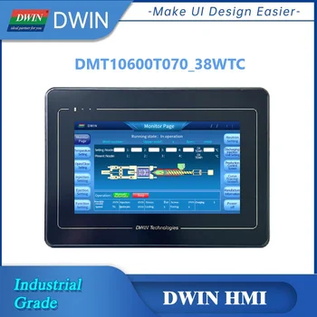 DWIN HMI 7 collu 1024*600 Capacitive Touch Panelis ar Čaumalu A40i Modulis Tīkla RS232, RS422 DMT10600T070_38WTC