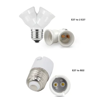 E27 1GB Lampa Bāze Lampas Turētājs Converter Ligzdas Adapteris E14 G9 E12 B22 G4 GU10 MR16 LED Kukurūzas Spuldzes gaismas