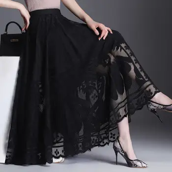 2023 Jauns Elegants Svārki Rudens Modes-line Ziemas Vidū-garums Sieviešu Augstās starām. Gothic Mujer Faldas T235
