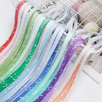 Krāsains Shoelace Dzīvoklis Slīpums kurpju šņorēm Splash Tintes Drukas, lai AF1 Sieviešu Vīriešu Sporta Gadījuma Basketbola Audekla Kurpes Kurpju Auklas