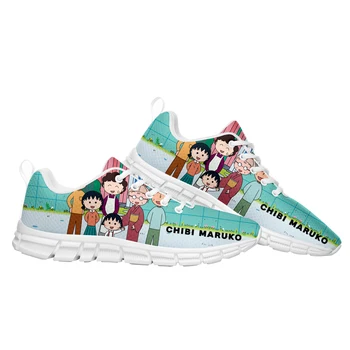 Chibi Maruko Sporta Kurpes Vīriešu Sieviešu Pusaudžu Bērnu Bērniem Čības Augstas Kvalitātes Japāņu Komiksu, Multfilmu Sneaker Pasūtījuma, Apavu