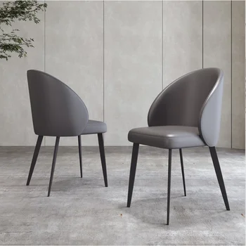 Ērti Pelēkā Ēdamistabas Krēsli Mūsdienu Estētiskās Dizainers Dzīvojamā Istaba Krēsla Spilvenu Bezmaksas Piegāde Kariete Dizaina Mēbeles